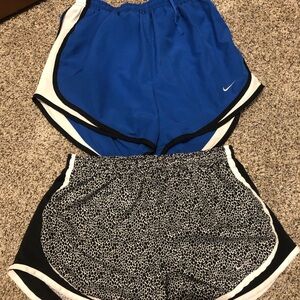 sold// Dri-fit Nike shorts - blue and black/white- size small